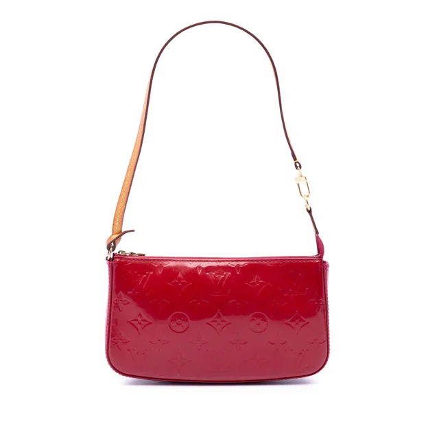 Pink Louis Vuitton Monogram Vernis Pochette Accessoires Shoulder Bag in Pink Leather from Designer Revival