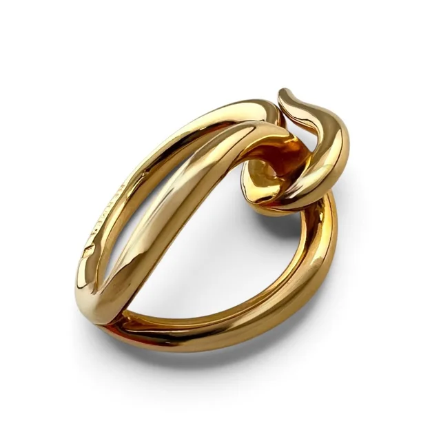 Hermès Jumbo Scarf Ring Metal Gold in Gold from The Reluxe