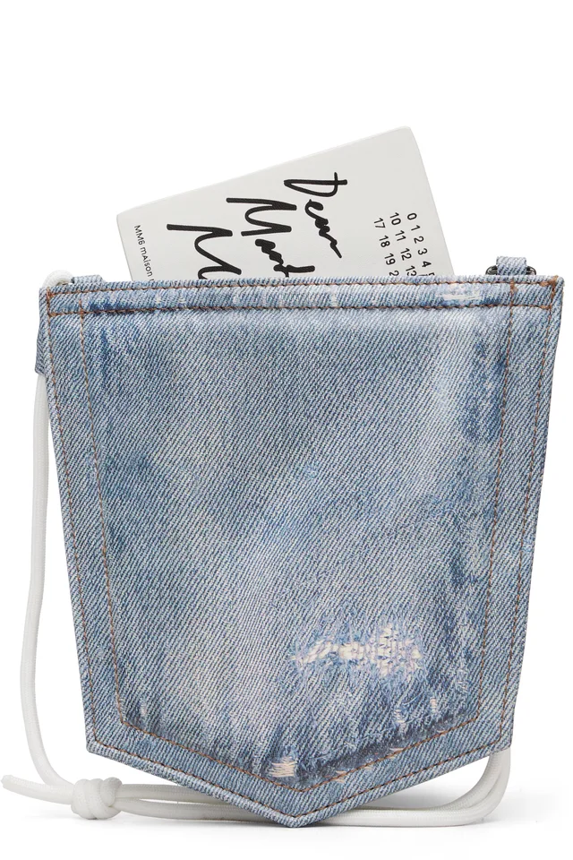 MM6 Maison Margiela Blue Denim Pocket Pouch from SSENSE, photo 1 of 1