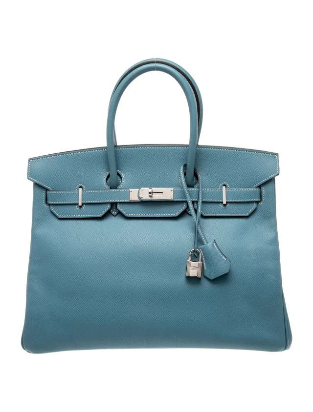 Hermès Epsom Birkin 35 in blue Epsom leather from The RealReal, photo 1 of 1