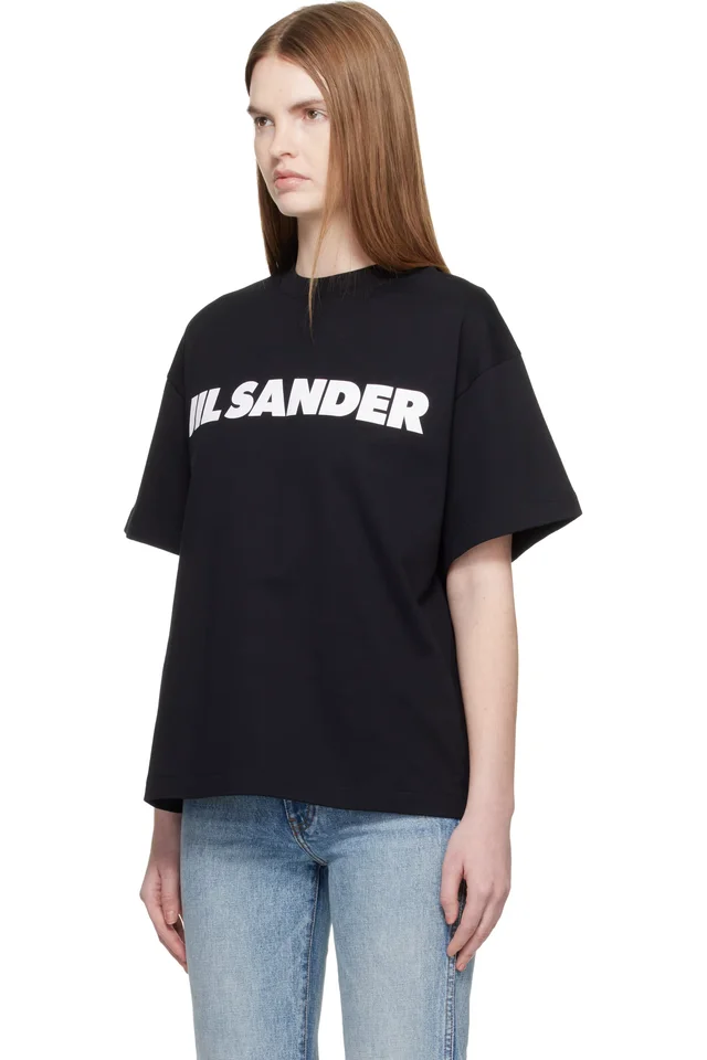 Jil Sander Black Logo T-Shirt, photo 4 of 5 from SSENSE