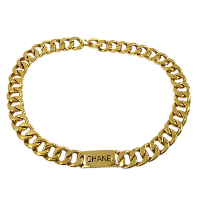 Chanel Gold Chain Belt Small Good in Gold from AMORE Vintage Tokyo