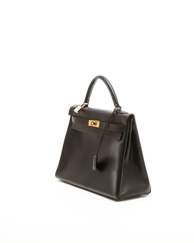Hermès Kelly 32 Box Retourne Bag in Box leather from A Retro Tale, photo 2 of 10