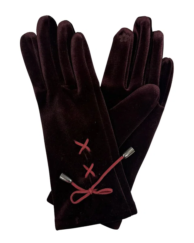 Marcus Adler Velvet Lace-Up Tech Glove, image 1 of 1 from Rue La La