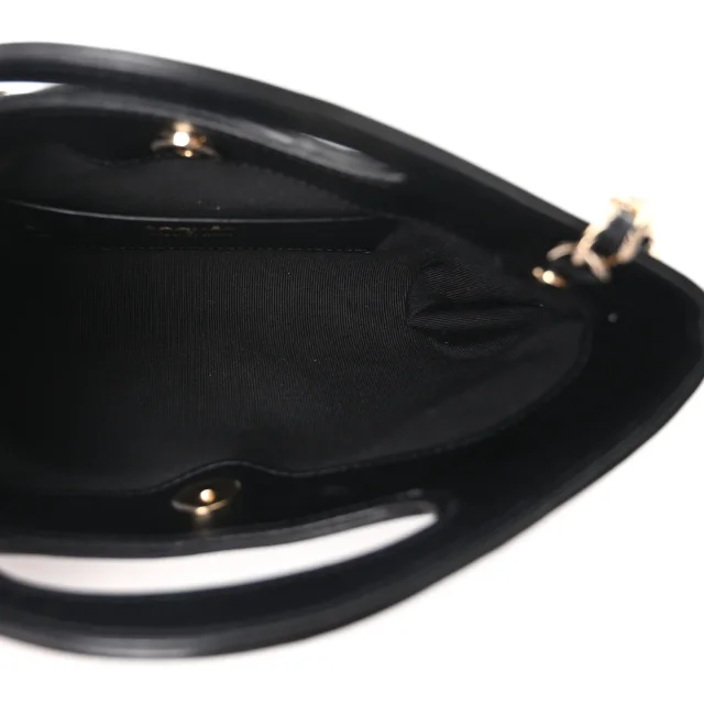 Chanel Shiny Crumpled Calfskin Quilted Nano 31 Shopping Bag Black in Black Calfskin from FASHIONPHILE, photo 5 of 11