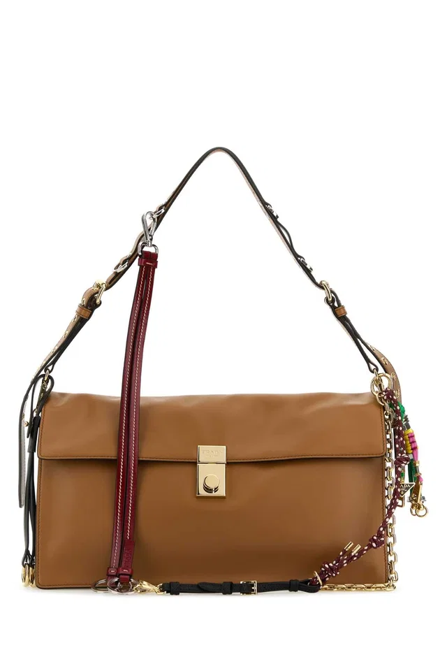 Prada Shoulder Bag — Brown Vitello in Brown Leather from HEWI