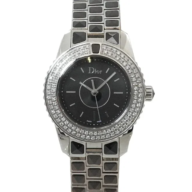 Dior Christal CD112119 Bezel Diamond Black Sapphire Crystal 90336303 in Black from Luxury Promise