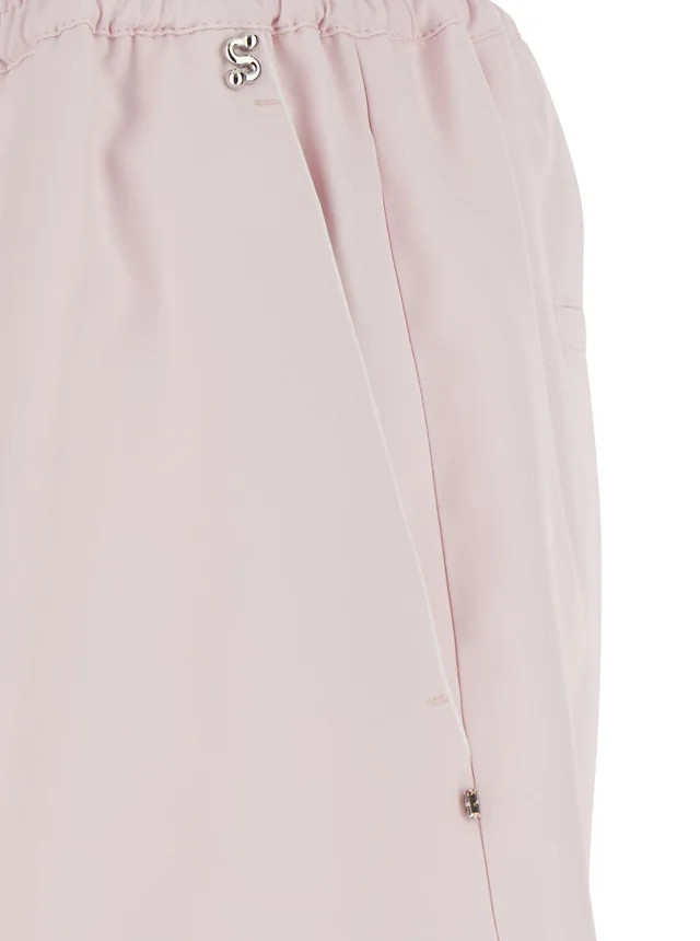SPORTMAX Shorts 'SPXCRESPO' Pink with Pockets and High Waist in Viscose Women in Pink 100% Viscose, photo 6 of 6 from Gaudenzi Boutique