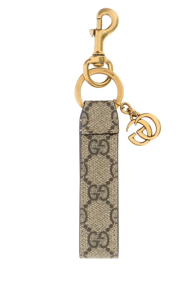 Gucci Chain Key Case — Beige Brass Keychains in Beige Canvas from HEWI, photo 2 of 2