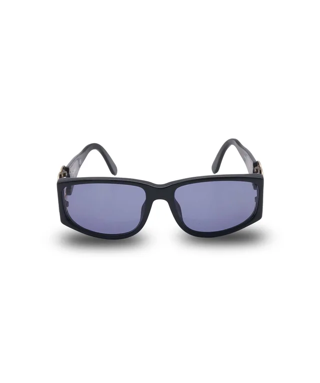 Chanel Vintage Cocomark Sunglasses Black Eyewear in Black Leather from Luxury Promise, photo 2 of 2