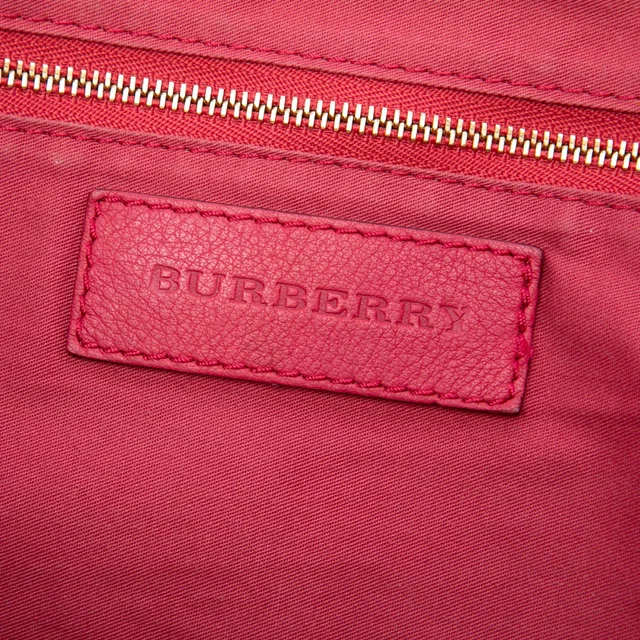 Beige Burberry Small Haymarket Check Coated Canvas and Calfskin Canterbury Tote in Beige Calfskin from Designer Revival, photo 5 of 6