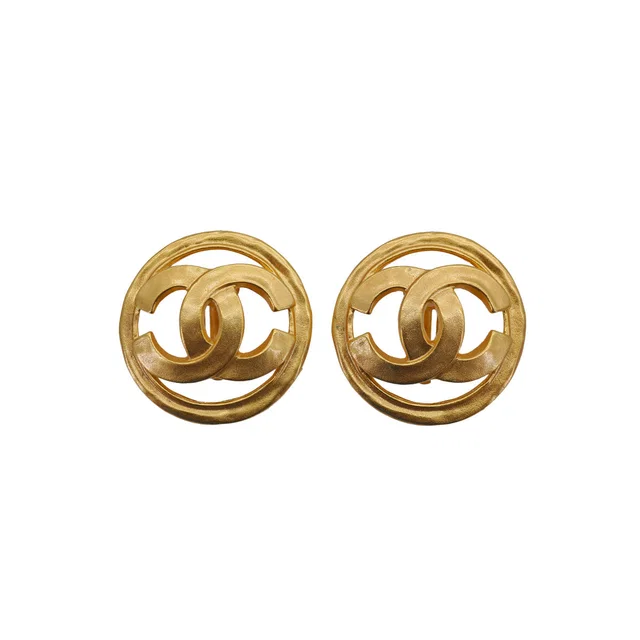 Chanel Vintage Earrings Cocomark Circle Accessory 94P from Luxury Promise