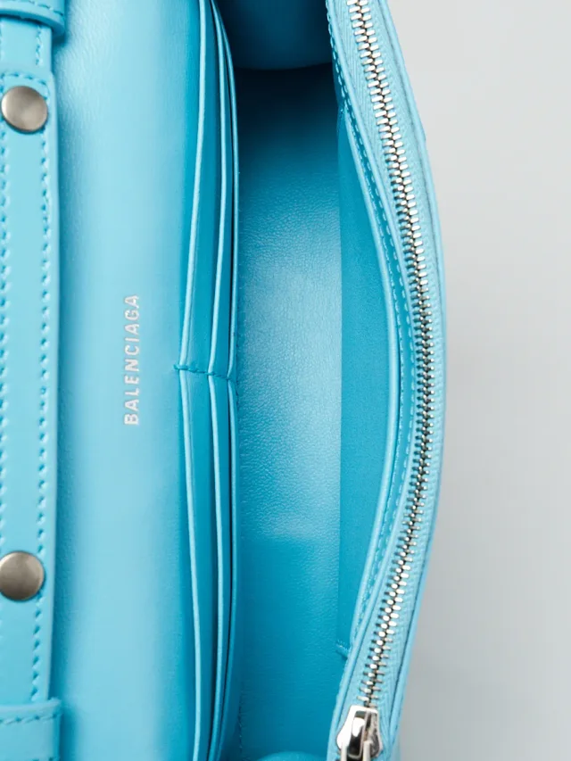 Balenciaga Azur Calfskin Leather Hourglass Chain Crossbody Bag in Calfskin from Yoogis, photo 8 of 10