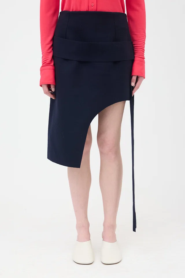 Jacquemus FW 2015 Wool Asymmetrical Skirt in Wool from VSP Consignment