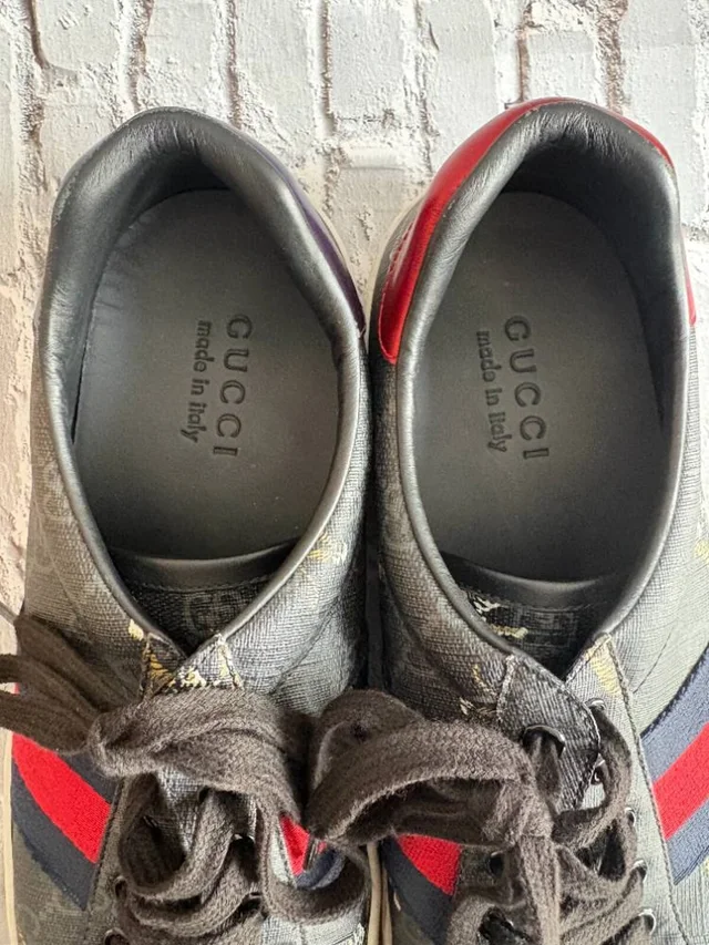 Gucci 99 Supreme Tigers Trainers in Multi-coloured Woven leather from Oxfam Online Shop, photo 6 of 8
