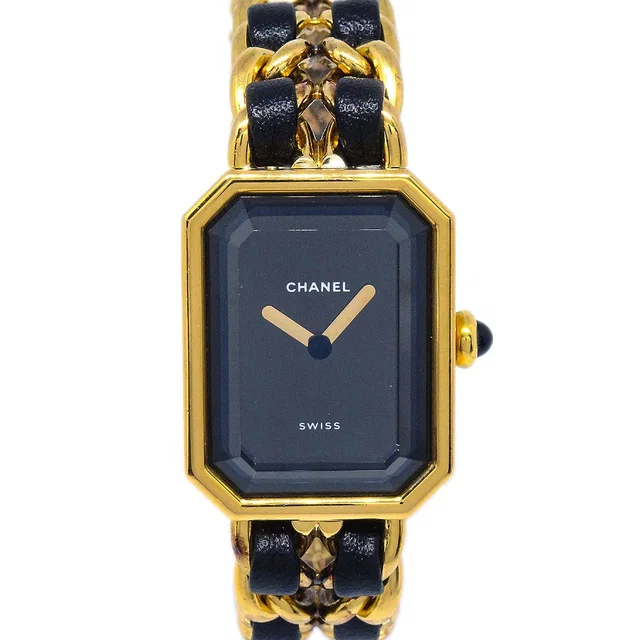 Chanel Premiere Watch Gold #S in Gold Leather from AMORE Vintage Tokyo