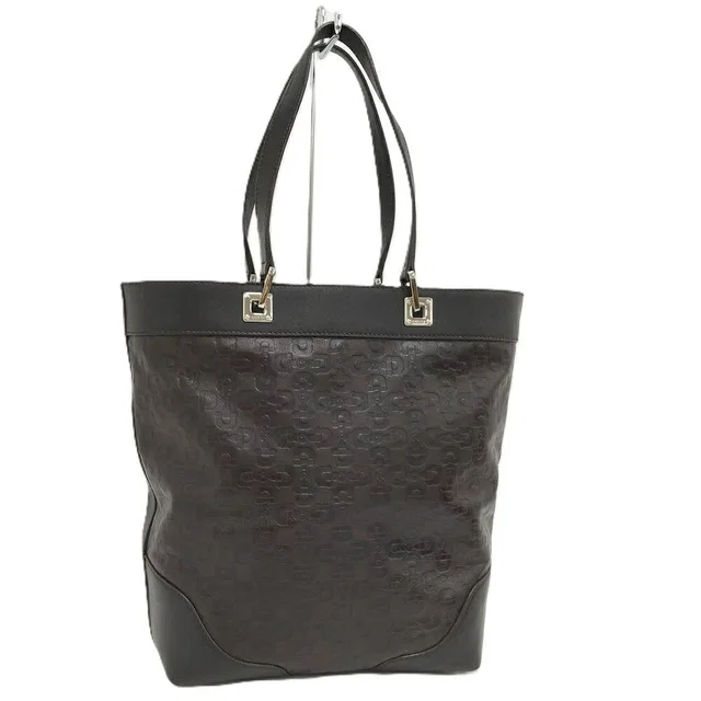 Gucci Bit Layout Tote Bag Leather Black in Black Leather from The Reluxe