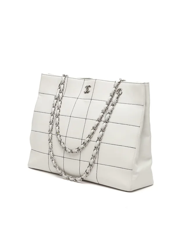 Chanel Chocolate Bar Wild Stitch Chain Tote Bag in Brown Denim from A Retro Tale, photo 2 of 9