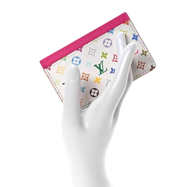 LV X TM Monogram Multicolor Card Holder Kawaii Pink in Pink Coated canvas from FASHIONPHILE, photo 2 of 6
