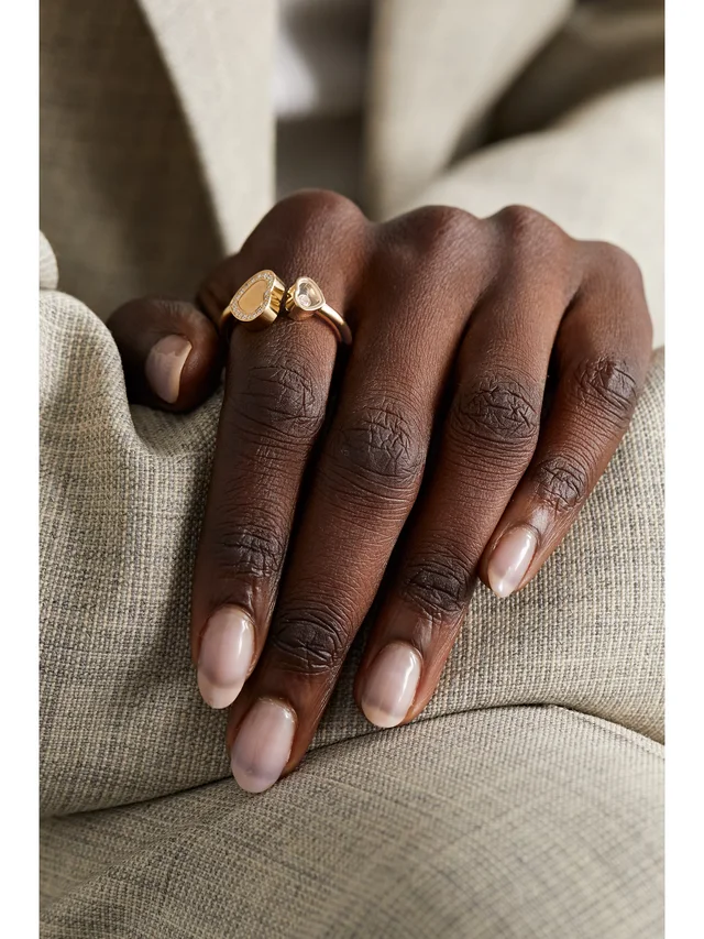CHOPARD Happy Hearts 18-karat gold diamond ring in Metallic, photo 2 of 2 from NET-A-PORTER (Canada)