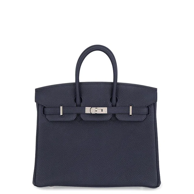 Hermès Birkin Blue Nuit Togo Leather Size 25 in Blue Togo leather from GALLERY RARE
