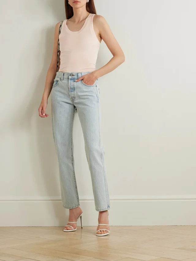 NORMA KAMALI Racer stretch-jersey tank in Pink, photo 2 of 2 from NET-A-PORTER (Canada)