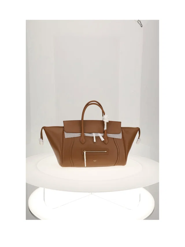 Celine Luggage Shoulder Bag — Brown Lamb Leather in Brown Lambskin from HEWI