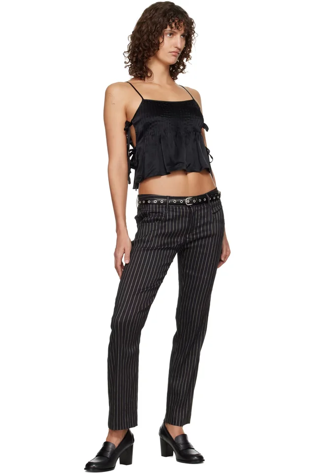 R13 Black Square Neck Tie Camisole, photo 4 of 4 from SSENSE