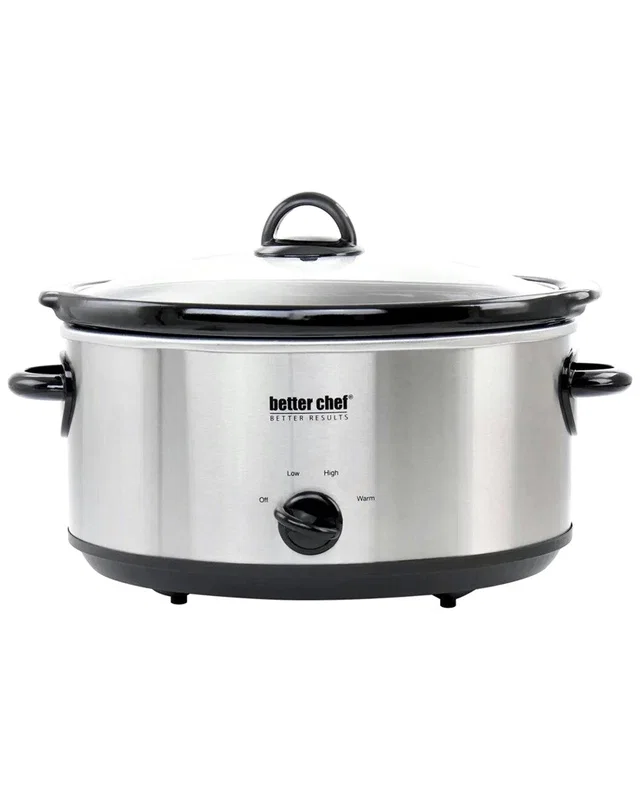 Better Chef 6-Quart Oval Slow Cooker Brushed Stainless, image 1 of 1 from Rue La La