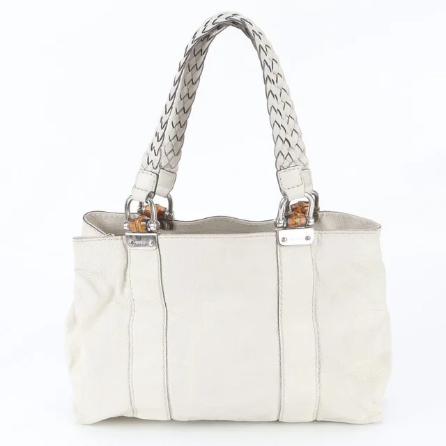Gucci Bamboo Leather Tote Bag Shoulder in Leather from The Reluxe