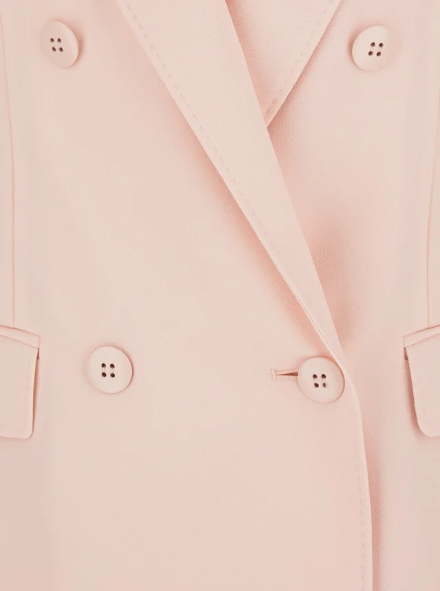 Maxmara studio Pink Double-breasted Jacket with Peak Revers in Virgin Wool Women in Pink 100% Virgin Wool, photo 4 of 5 from Gaudenzi Boutique