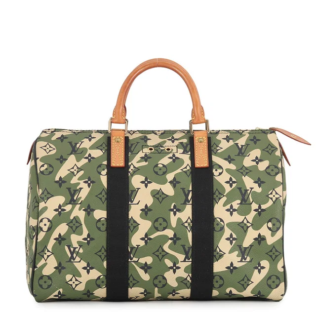 Louis Vuitton Speedy KhakiM95773 Monogramou Flage Takashi Murakami Size 35 in Leather from GALLERY RARE