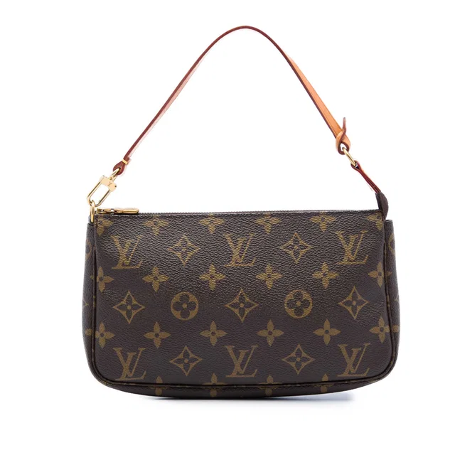Brown Louis Vuitton Monogram Pochette Accessoires Shoulder Bag in Brown Coated canvas from Designer Revival