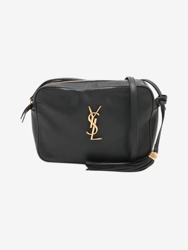 Saint Laurent Black Paris Roux leather shoulder bag in Black Leather from Sign of the Times