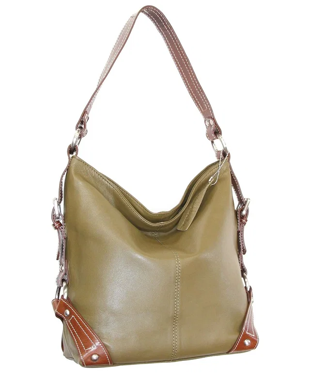 Nino Bossi Moda Milano Hobo Genuine Leather Bucket Bag, image 1 of 1 from Rue La La