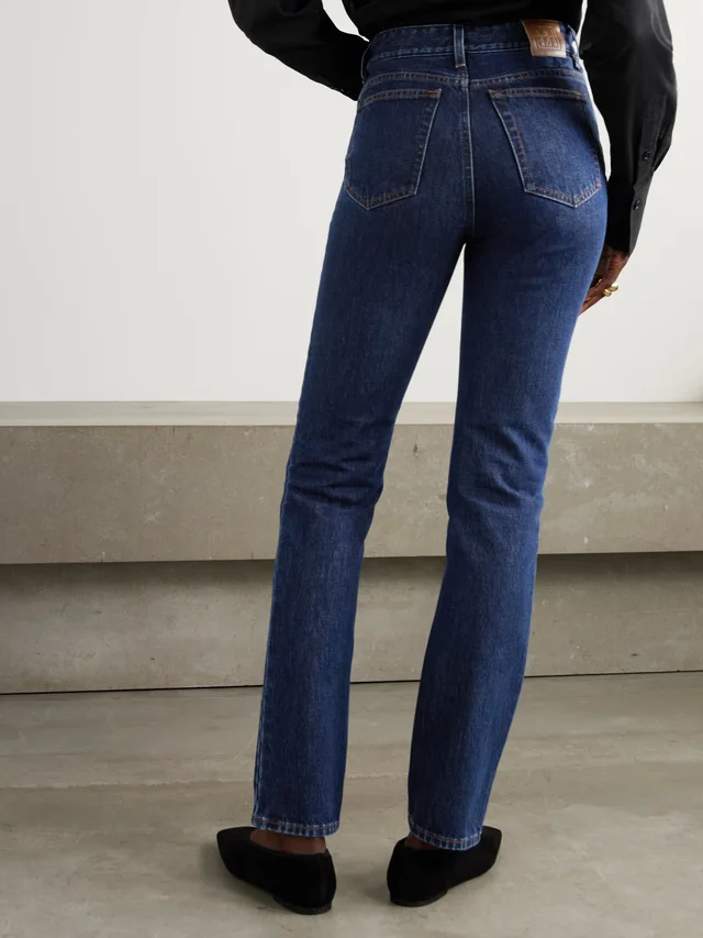 TOTEME Garderob high-rise slim-leg organic jeans in indigo 100% Cotton, photo 4 of 6 from NET-A-PORTER (Canada)