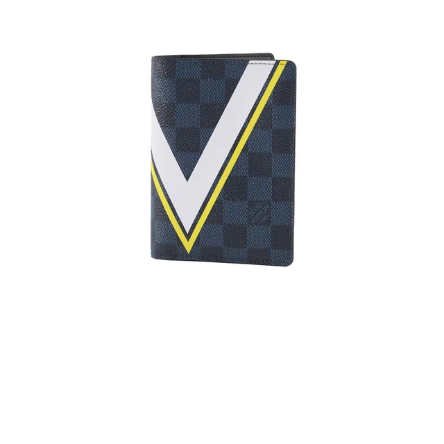 Louis Vuitton Damier Cobalt America's Cup 2017 Passport Cover in Canvas from The Purse Affair