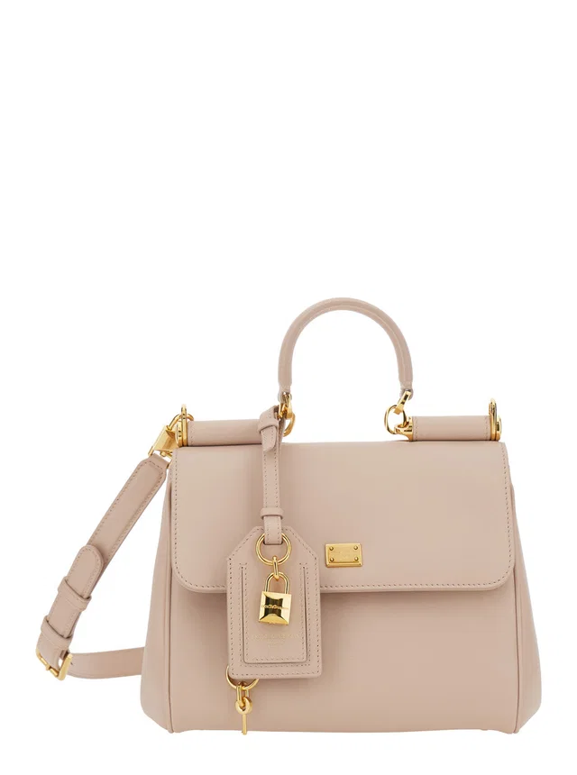 Dolce & Gabbana My Sicily Top Handle Bag — Pink Calfskin in Pink Calfskin from HEWI