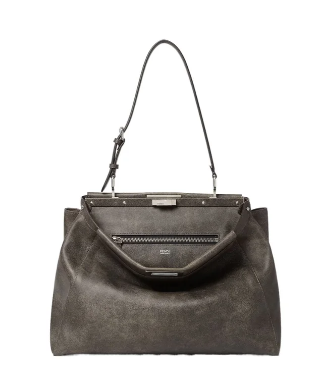 Fendi My Peekaboo Large Black vintage-effect leather bag, photo 2 of 7 from SENSER