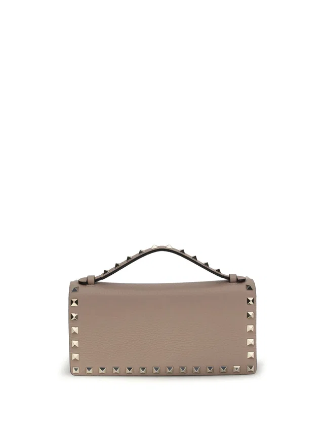 Valentino Garavani Studded Leather Wallet — Beige Calf Bos Taurus in Beige Leather from HEWI