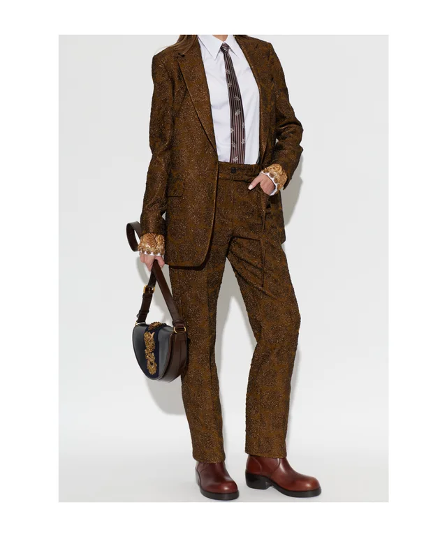 Dries Van Noten slim-leg jacquard pants, photo 3 of 4 from SENSER