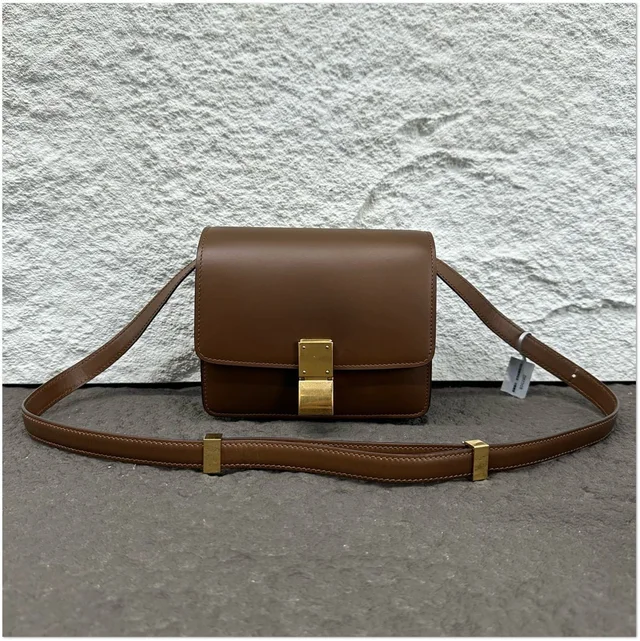 Celine Smooth Calfskin Classic Box Shoulder Bag in Brown Calfskin from Luxury Promise, photo 1 of 1