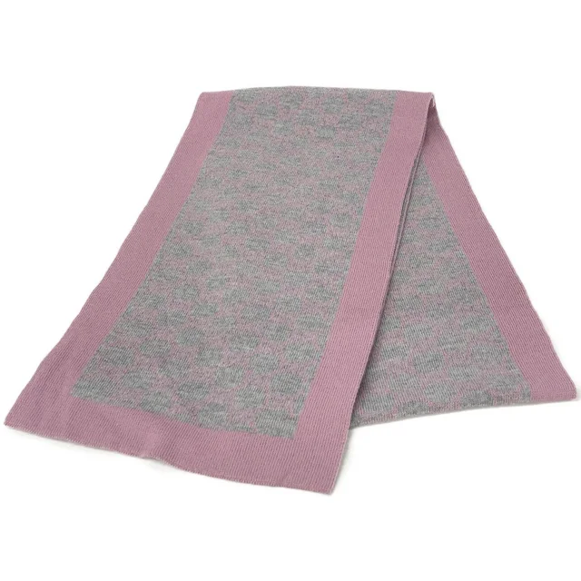 Gucci Gray Pink Wool GG Scarf in Pink Wool from The Reluxe