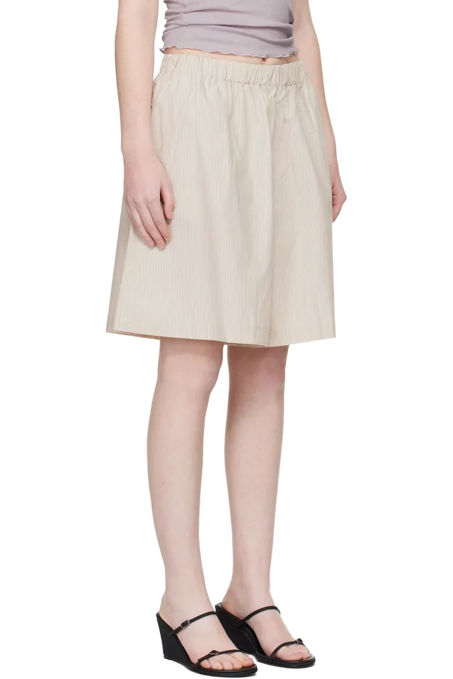 Baserange Beige Claude Shorts, photo 2 of 3 from SSENSE