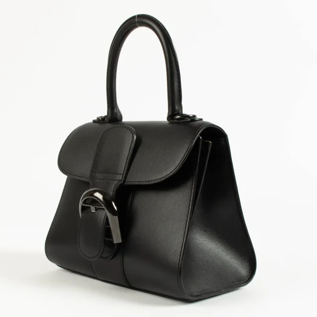 Delvaux All Black Box Calf Brillant Mini Bag in Black Box leather from Labellov, photo 3 of 7