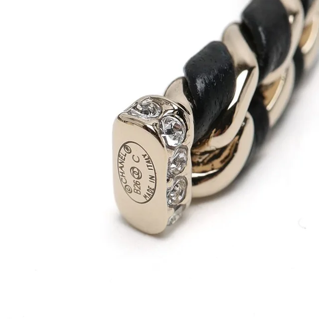 Chanel Coco Mark Leather Chain Bracelet in Leather from A Retro Tale, photo 6 of 7