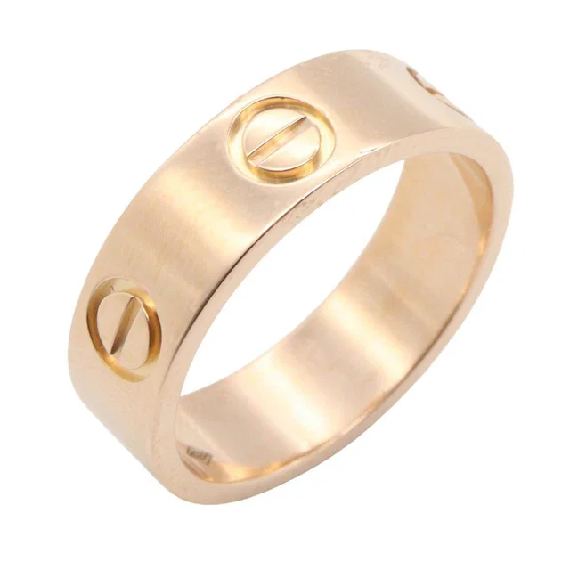 Cartier Love Au750 Pink Gold Ring Size 51 in Pink from LuxUness
