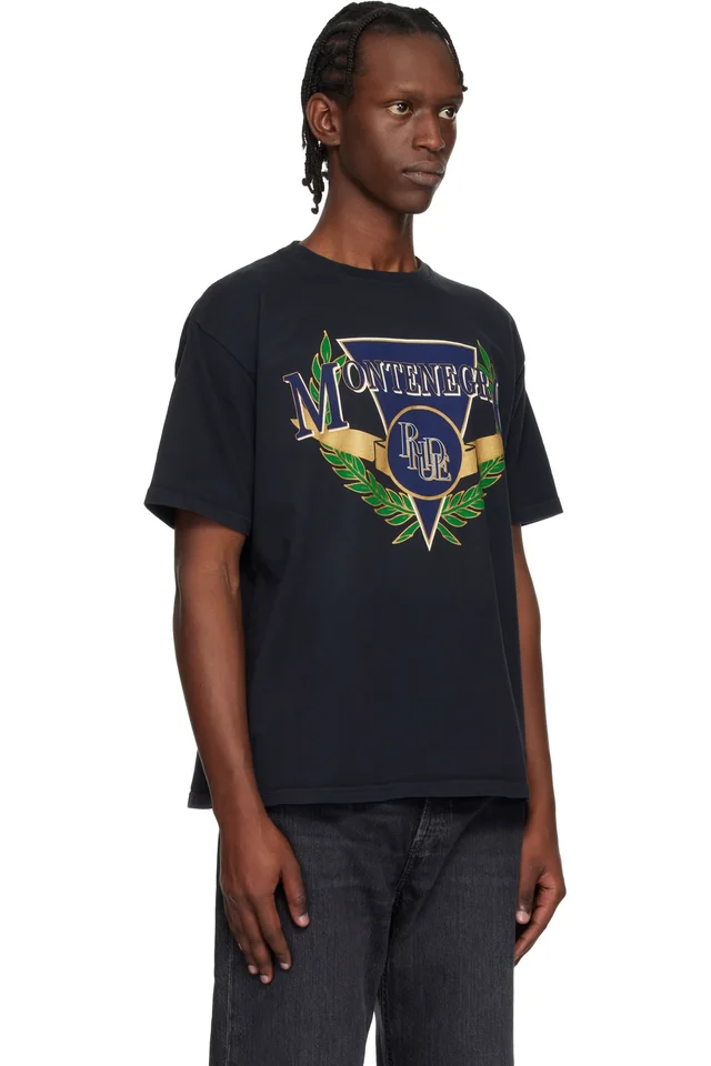 Rhude Black Montenegro Regatta T-shirt, photo 2 of 4 from SSENSE