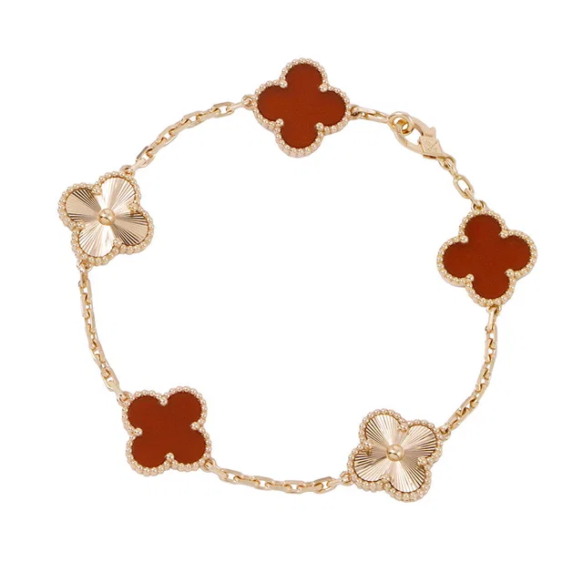 Van Cleef & Arpels Vintage Alhambra Bracelet 5 motifsVCARP7RP00 18K Pink Gold in Pink from GALLERY RARE