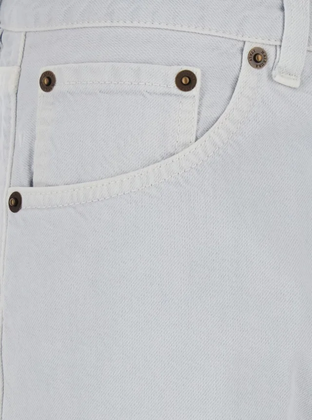 HAIKURE Gray Jeans with Belt Loops and Logo Patch on the Back in Denim Woman in Grey, photo 5 of 6 from Gaudenzi Boutique